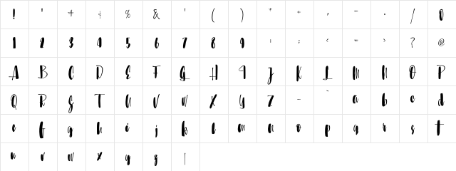 Sunbreath Regular font glyphpreview