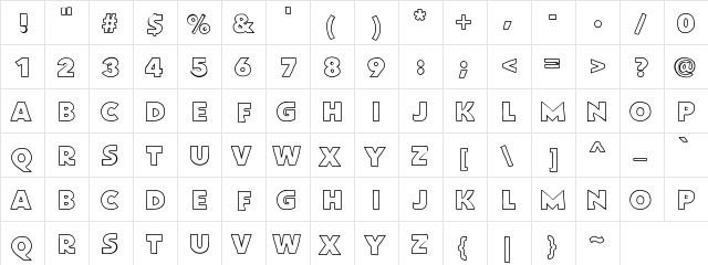 FlatBreadOutline Medium font glyphpreview