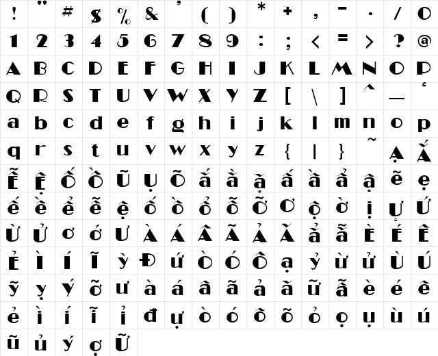 VI Mai Anh Regular font glyphpreview