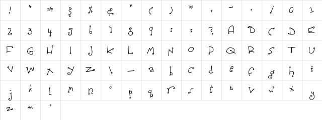 Spidershank Regular font glyphpreview