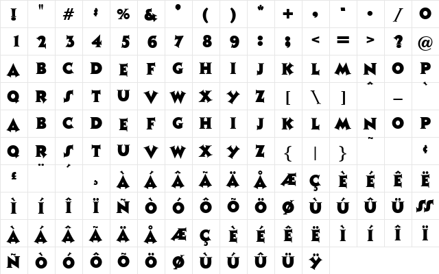 Charte Regular font glyphpreview