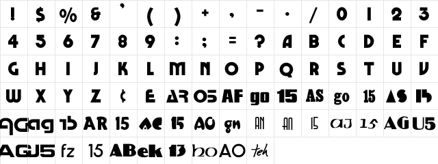 FESTUS-Normal Regular font glyphpreview