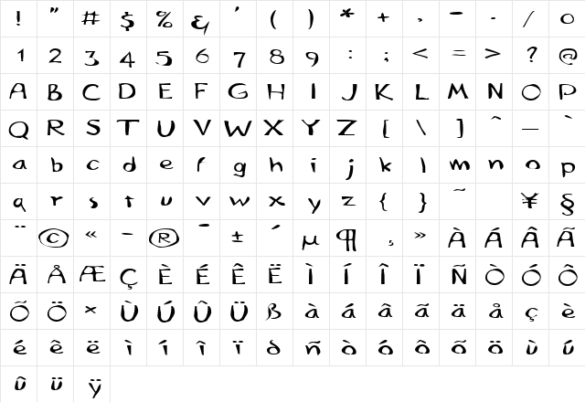 StonehengeExtended Regular font glyphpreview