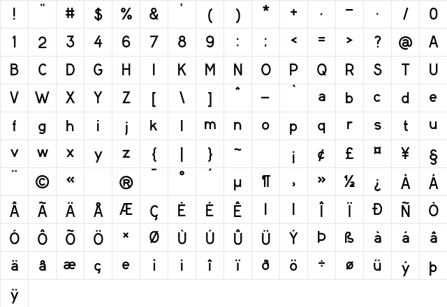 Storgata Regular font glyphpreview