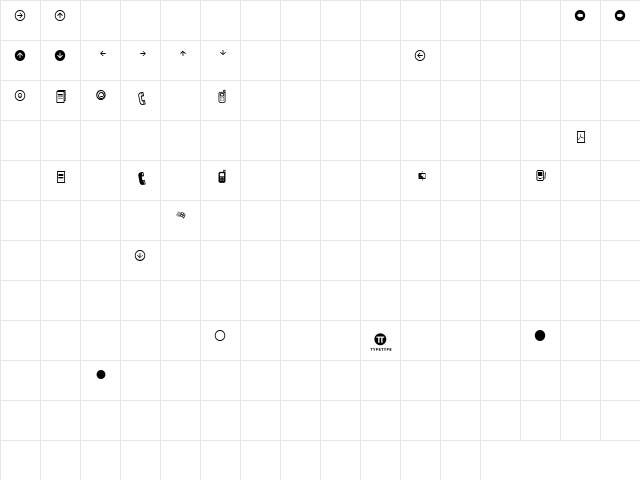 MonoDing Regular font glyphpreview