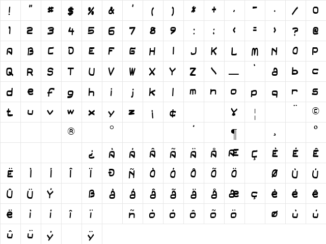 Field Day Filter Regular font glyphpreview