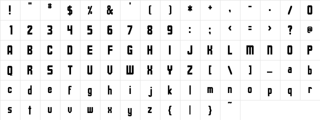 Upsilon Cn Bold Regular font glyphpreview