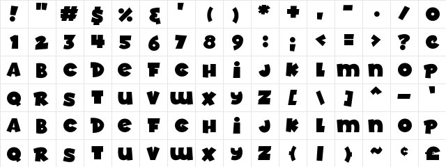 Adorable Regular font glyphpreview