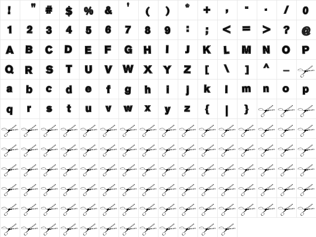 Singer Mears Regular font glyphpreview