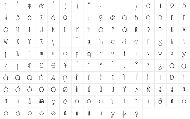 SpeedballNo3 Regular font glyphpreview