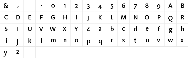 Flex Medium font glyphpreview