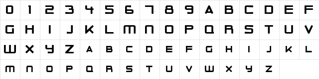 Outer Limits Solid Regular font glyphpreview