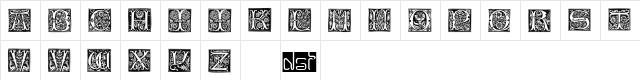 TypographerWoodcutInitialsTwo Reduced font glyphpreview