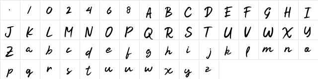 Kindson Free Regular font glyphpreview