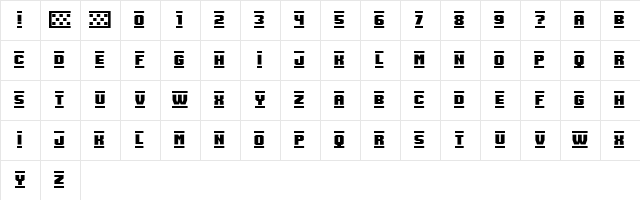 Speed Racing Regular font glyphpreview