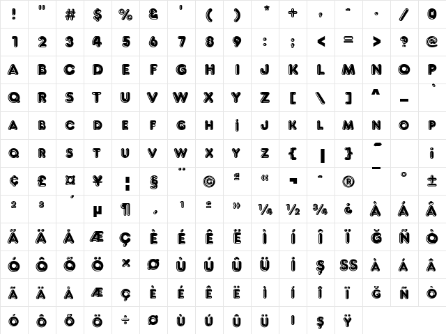 FrankfurterHlt Regular font glyphpreview