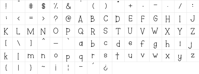 Slubby Slurpie Regular font glyphpreview