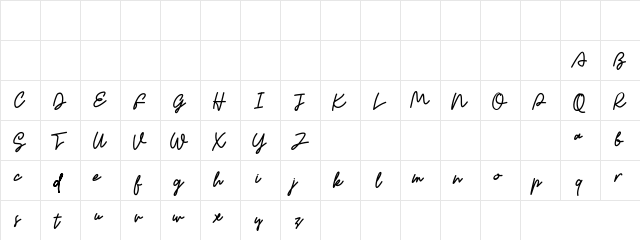 Xelouaja Regular font glyphpreview