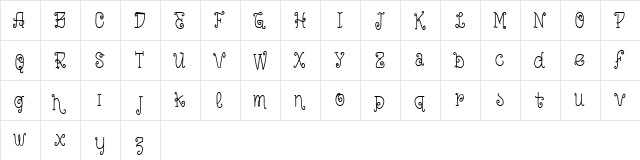 Vtks Love is EveryThing Regular font glyphpreview