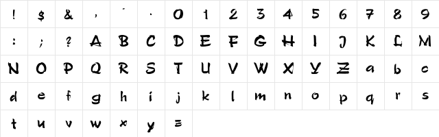 Fred-Semiscript Regular font glyphpreview