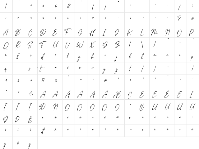 Valment Regular font glyphpreview