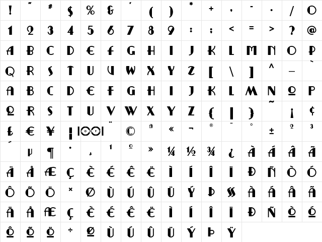 RitzyRemixNF Regular font glyphpreview