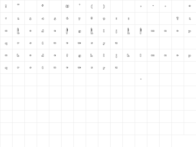 Rabbit Hollow Regular font glyphpreview
