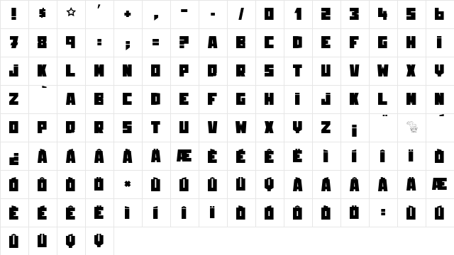 KING&ROOSTER Regular font glyphpreview