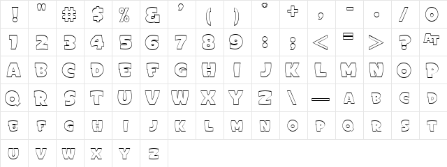 Sign Painter's Gothic OSC JL Regular font glyphpreview