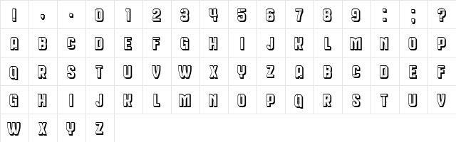 Queen Dea Hollow Regular font glyphpreview