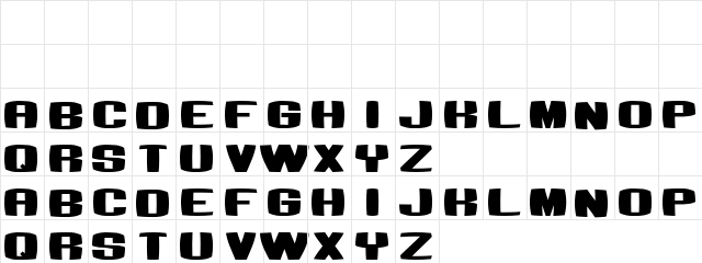 Trapezoid Regular font glyphpreview