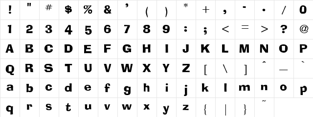 FakeIt Regular font glyphpreview