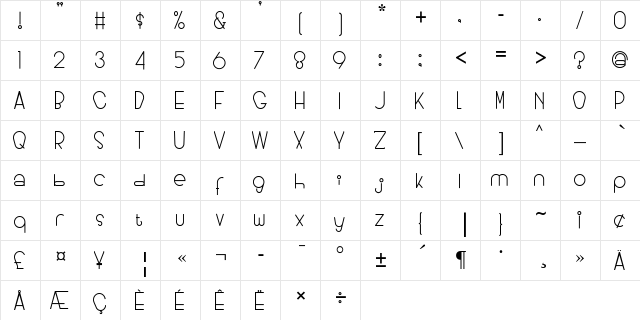 Arian Geralde Regular font glyphpreview