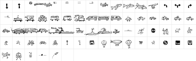 AleTransportLL Regular font glyphpreview