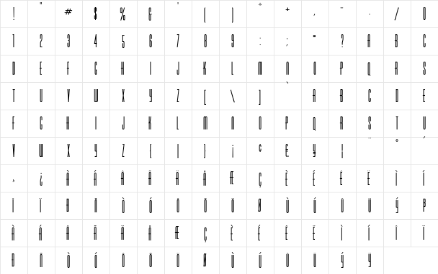 Varicka Regular font glyphpreview