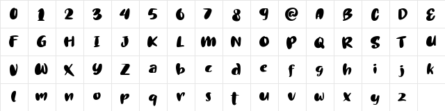 So Sweet Honey Regular font glyphpreview