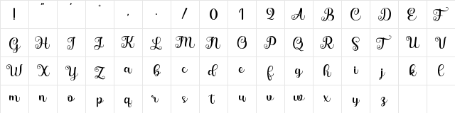 Saylina Regular font glyphpreview