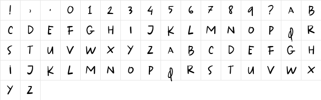 New Kids In The Hood Regular font glyphpreview