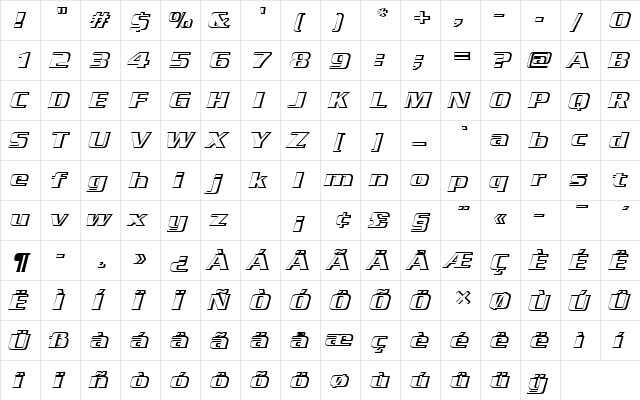 SerpentineDBolItaRe1 Regular font glyphpreview