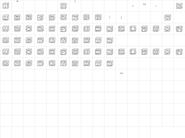 SBC Baby Blocks Regular font glyphpreview