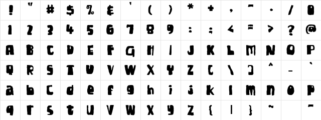 CK Rough Housing Regular font glyphpreview