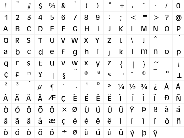 Antique Olive Regular font glyphpreview