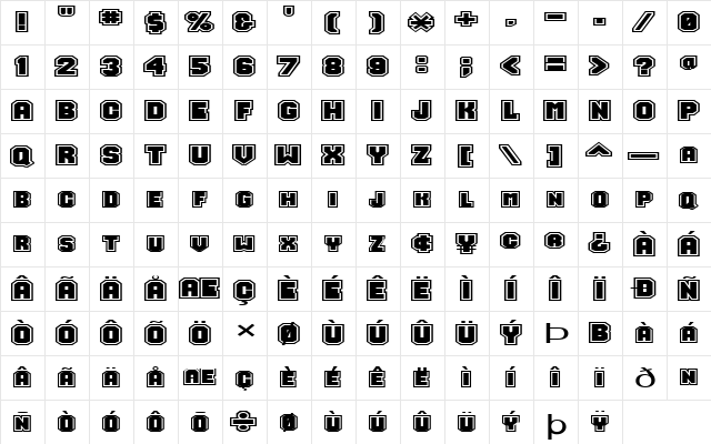 FZ UNIQUE 49 EX Normal font glyphpreview