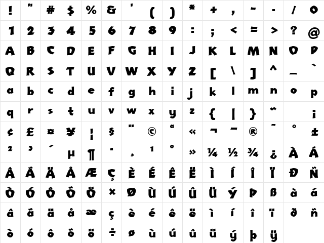 Normadica 31 DB Normal font glyphpreview