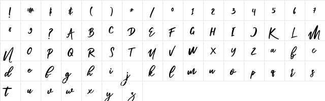 Renata Regular font glyphpreview