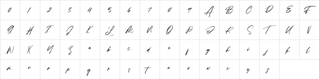 Ambattur Sign Regular font glyphpreview