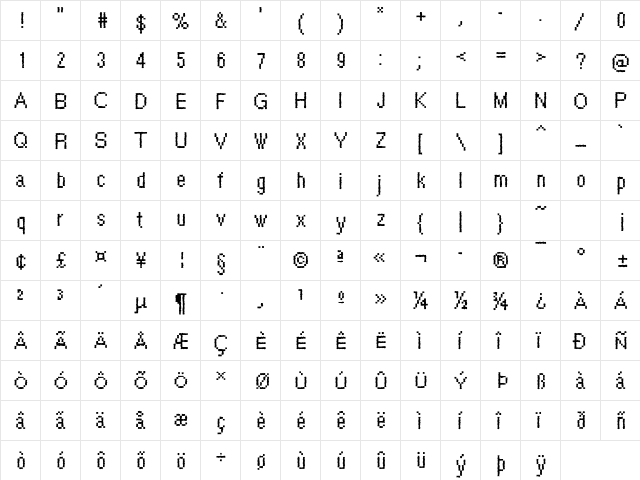 Rough47 Becker Regular font glyphpreview