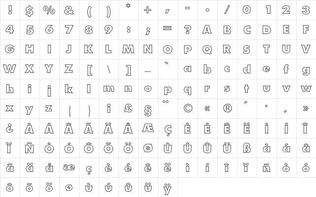 Futura BQ Regular font glyphpreview
