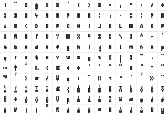 DS Okinami65R Regular font glyphpreview