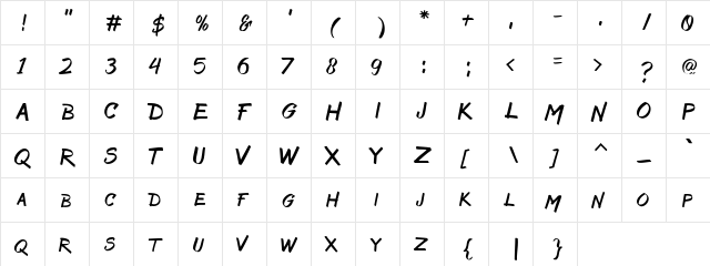 Bruss Normal Regular font glyphpreview